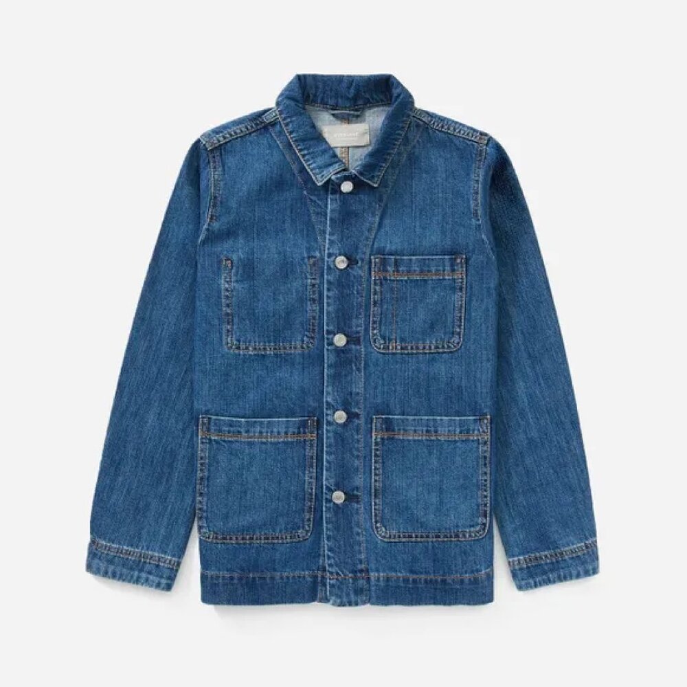 Everlane's The Denim Chore Jacket in Dark Indigo
